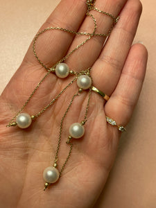 Cultured Pearl Station Chain