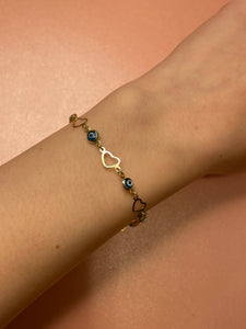 Evil Eye Heart Bracelet