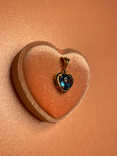 Load image into Gallery viewer, Blue Topaz Cabochon Heart Pendant
