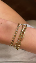 Load image into Gallery viewer, 10K 4.5mm 2 Tone Curb Bracelet

