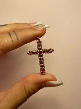 Load image into Gallery viewer, Ruby Madonna Cross Pendant
