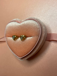 Diamond Heart Studs