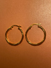 Load image into Gallery viewer, Small Twist Hoops
