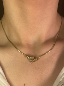 18K Abstract Diamond Necklace