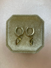 Load image into Gallery viewer, Heart Dangle Huggies
