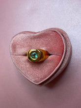Load image into Gallery viewer, Emerald Chubby Signet Ring

