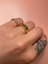 Load image into Gallery viewer, Chubby Baguette Diamond Signet Ring
