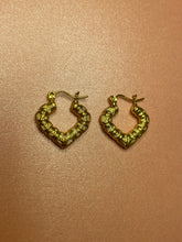 Load image into Gallery viewer, Mini Bamboo Heart Hoops
