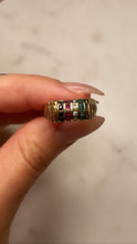 Load image into Gallery viewer, Ribbed Multi Gemstone Ring
