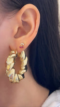 Load image into Gallery viewer, Chunky Large Twist Hoops
