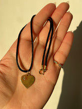 Load image into Gallery viewer, 14K Satin Black Strand &amp; Heart Tag
