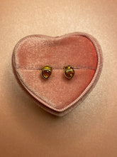Load image into Gallery viewer, Citrine Heart Studs
