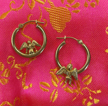 Load image into Gallery viewer, 14k angel hoops

