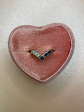 Load image into Gallery viewer, Blue Sapphire &amp; Diamond Stacker
