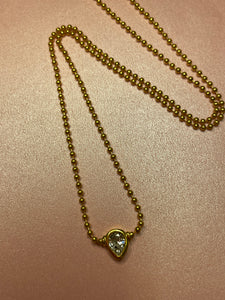 Teardrop Diamond Ball Necklace