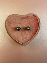 Load image into Gallery viewer, Grey Pearl Studs
