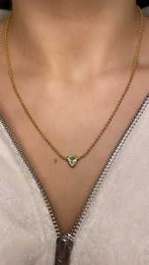 Teardrop Diamond Ball Necklace