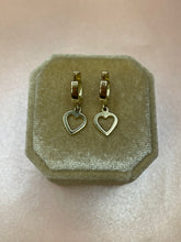 Load image into Gallery viewer, Heart Dangle Huggies
