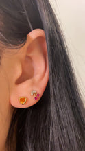Load image into Gallery viewer, Citrine Heart Studs
