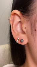 Load image into Gallery viewer, Grey Pearl Studs
