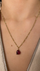 Ruby Dangle Heart