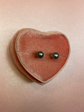 Load image into Gallery viewer, Grey Pearl Studs
