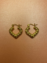 Load image into Gallery viewer, Mini Bamboo Heart Hoops
