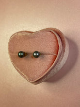 Load image into Gallery viewer, Grey Pearl Studs
